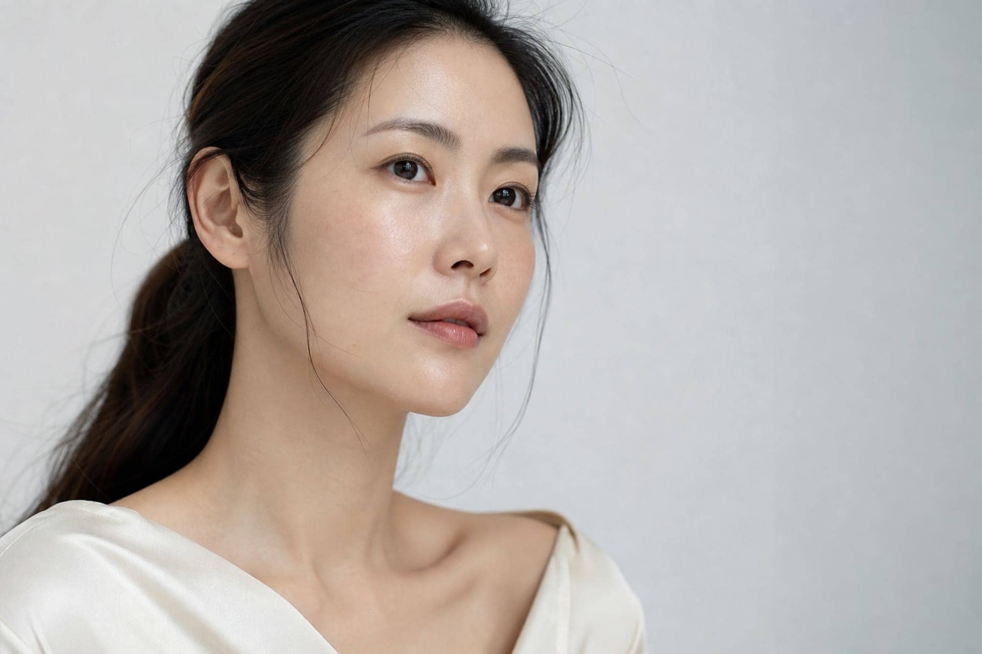 Editorial skin care consultation detail in a calm clinical setting
